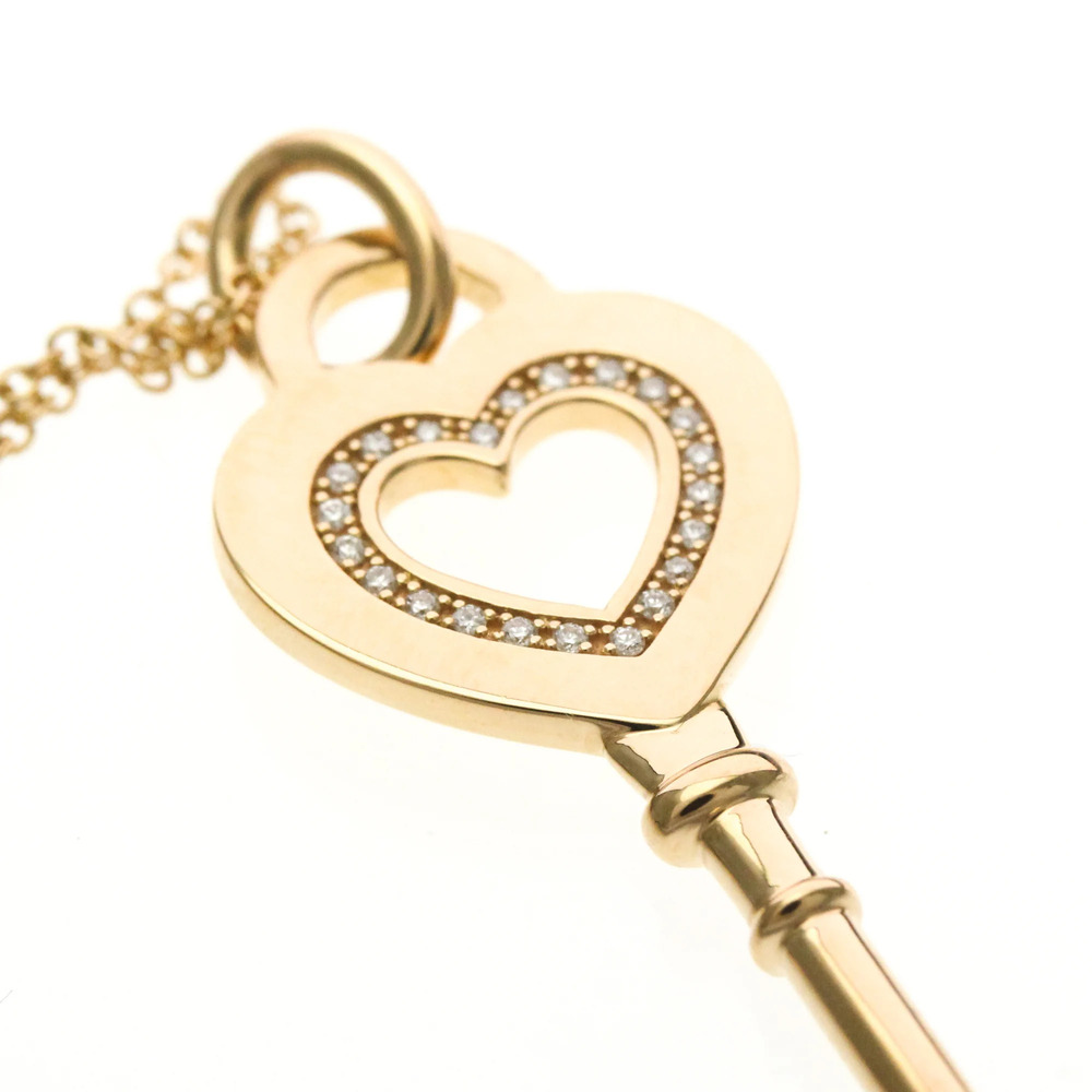 TIFFANY 18k Gold Diamond Heart Necklace - Picture 7 of 13